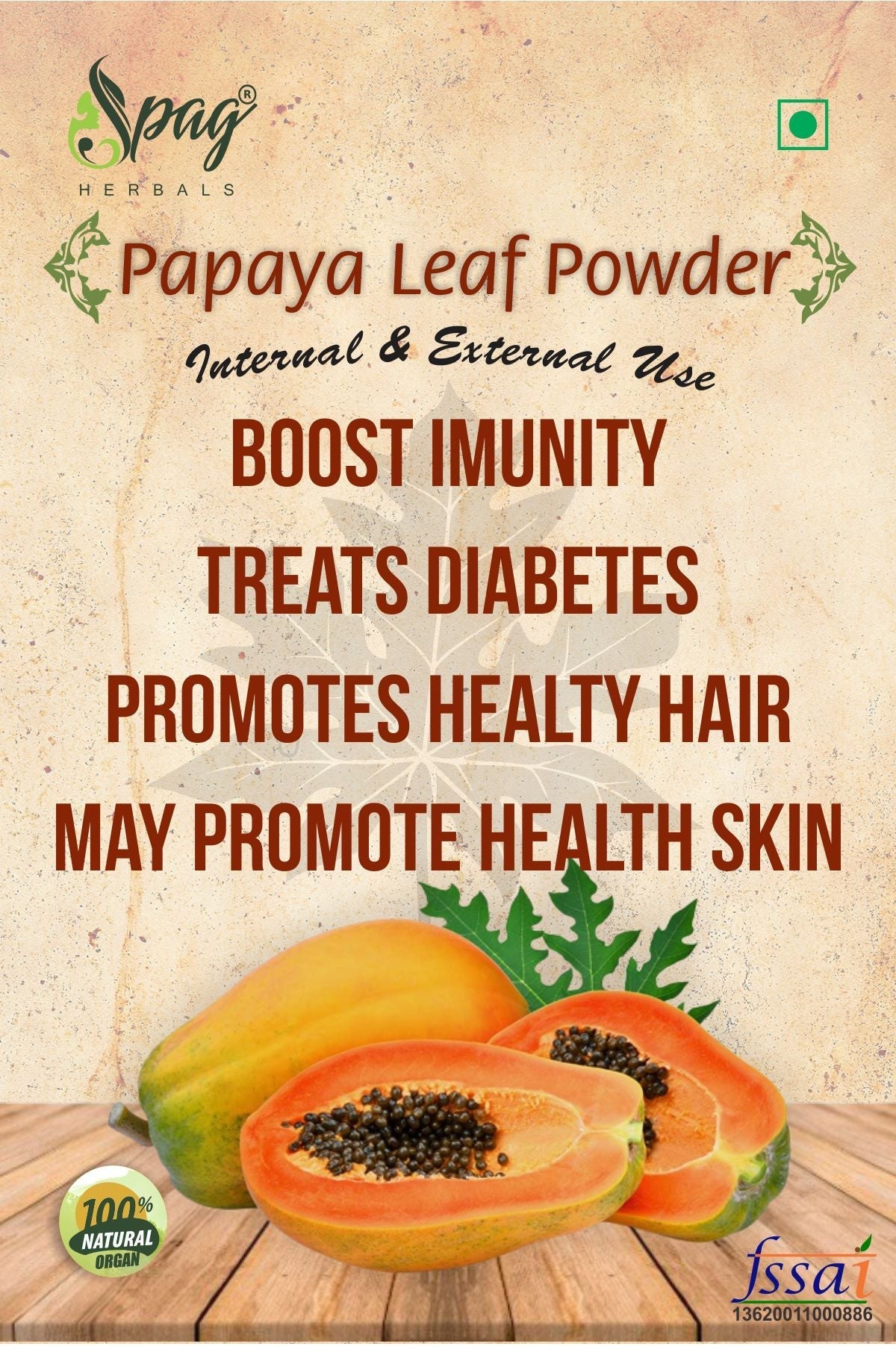 Spag Herbals Premium Papaya Powder