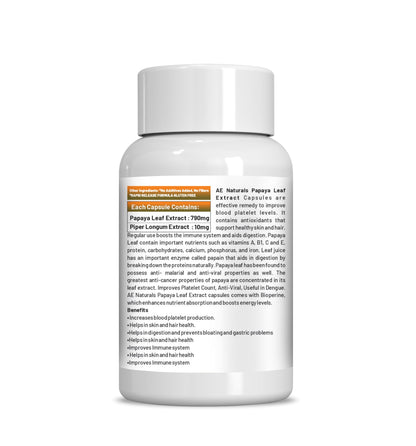 Ae Naturals Papaya Leaf Extract Capsules