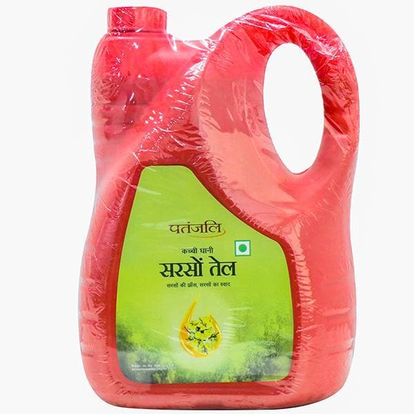 Patanjali Kachi Ghani Mustard Oil (1Litre) - BUDNE