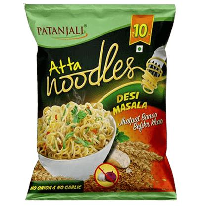 Patanjali Atta Noodles Desi Masala (Pack of 10)