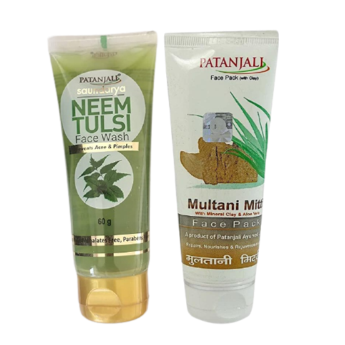 Patanjali Neem Tulsi Face Wash Plus Multani Mitti Face Pack