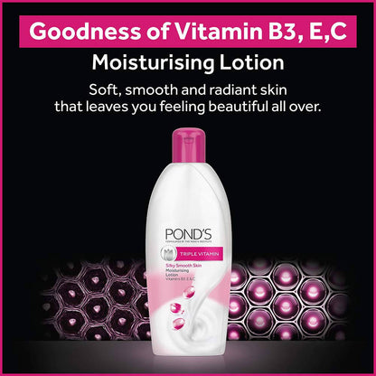 Ponds Triple Vitamin Silky Smooth Skin Moisturising Lotion