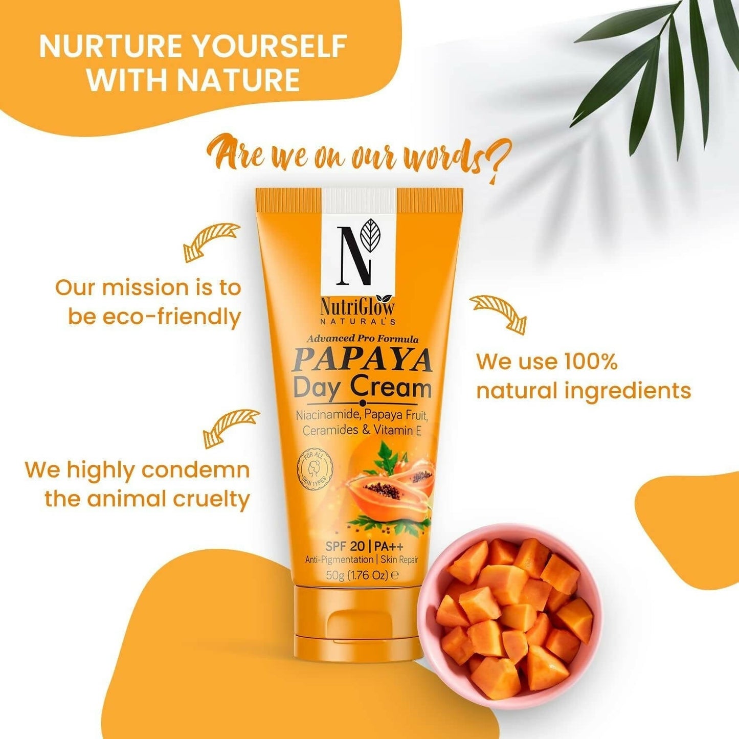 NutriGlow NATURAL'S Advanced Pro Formula Papaya Day Cream SPF 20 PA++