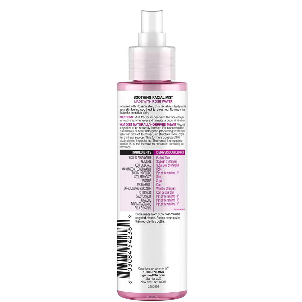 Garnier Skin Active Soothing Facial Mist with Rose Water