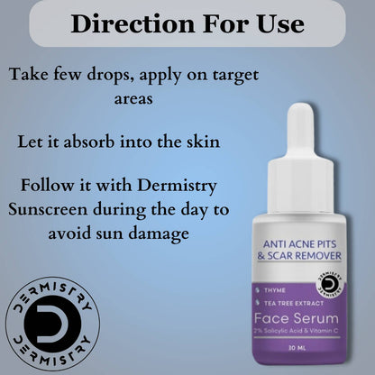 Dermistry Anti Acne Mattifying Moisturizer & Anti Acne Face Serum