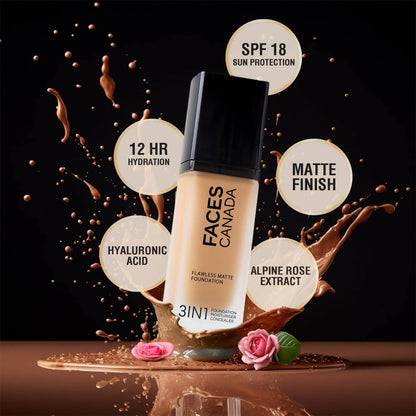 Faces Canada Flawless Matte Foundation - Rich Ivory