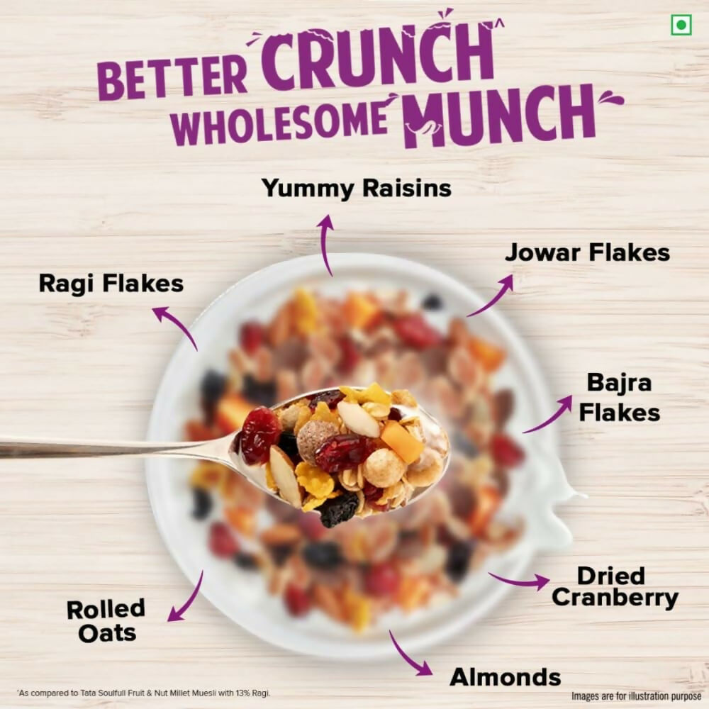 Tata Soulfull Millet Muesli Breakfast Cereals (Fruit & Nut)