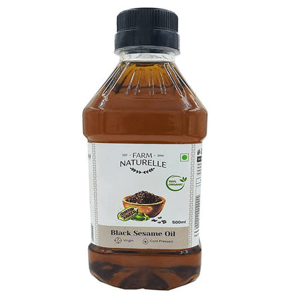 Farm Naturelle Organic Virgin Cold Pressed Black Sesame Seed Oil -  usa australia canada 