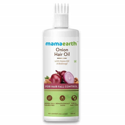 Mamaearth Onion Conditioner + Hair Mask + Hair Oil + Hair Serum For Hair Fall Control