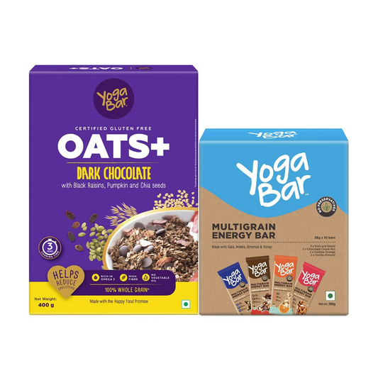 Yoga Bar Multigrain Energy Snack Bars - Dark Chocolate Flavour Premium Super Oats Combo