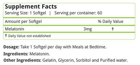 Nature's Velvet Melatonin Softgels