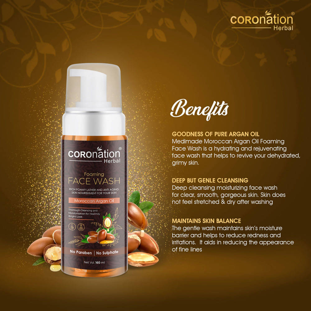 Coronation Herbal Moroccan Argan Oil Foaming Face Wash