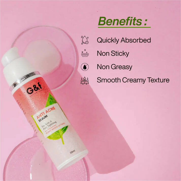 G&f Anti Acne Serum with Neem, Turmeric