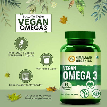 Himalayan Organics Vegan Omega 3 Vegetarian Capsules