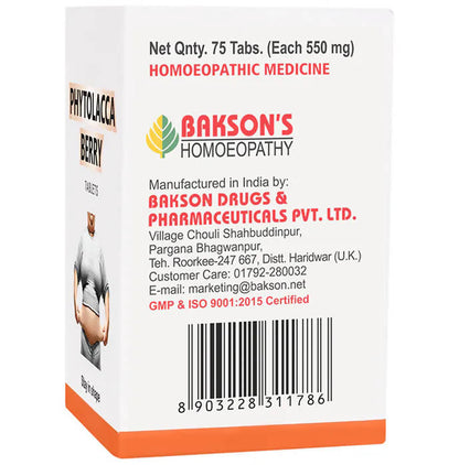 Bakson's Homeopathy Phytolacca Berry Tablets