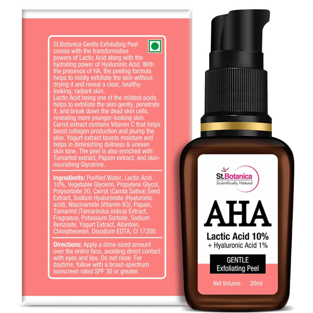 St.Botanica AHA Lactic Acid 10% + Hyaluronic Acid 1% Gentle Exfoliating Peel