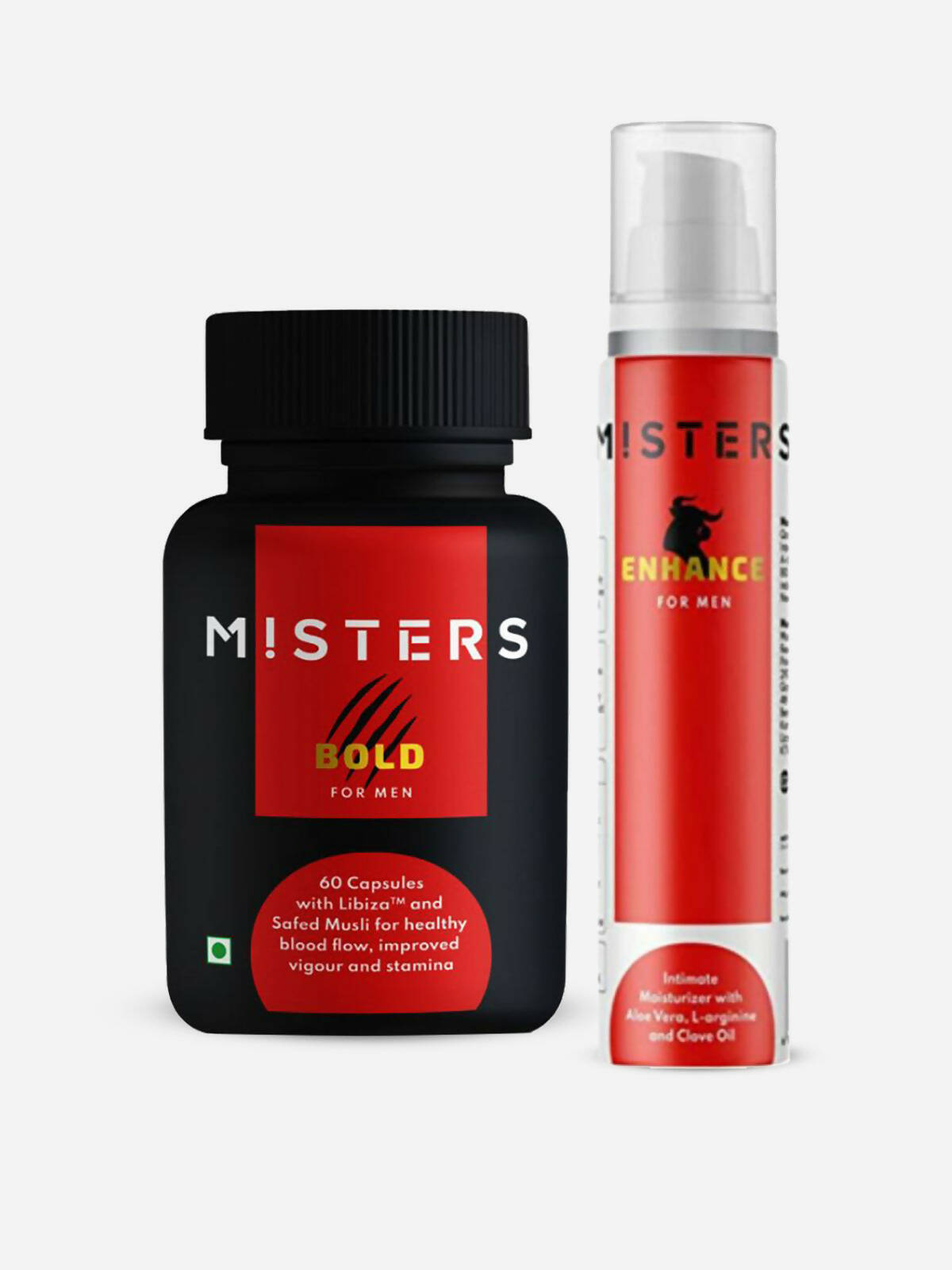 Misters Bold With Libiza & Enhance Intimate Moisturizer Cream Combo