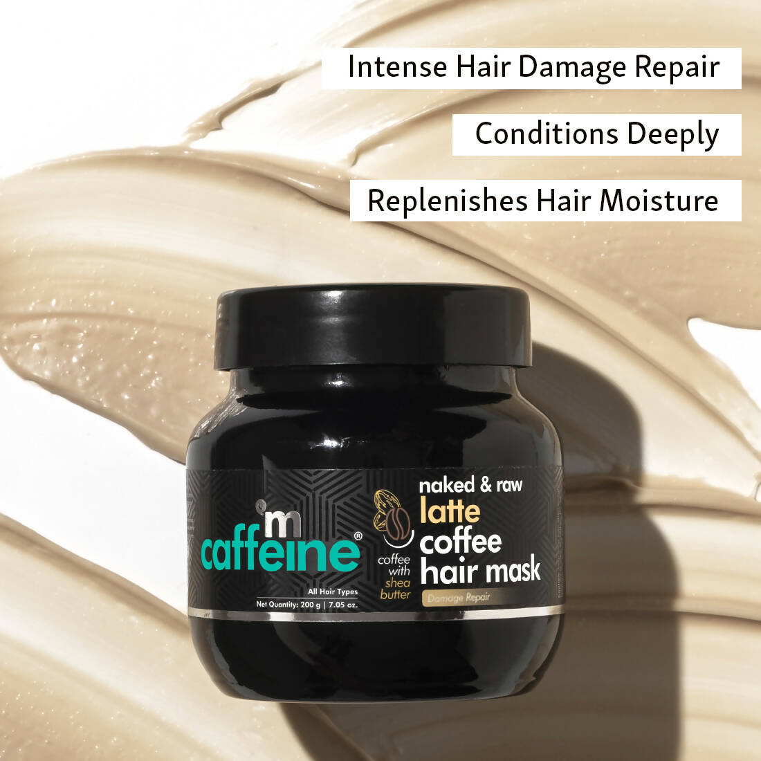 mCaffeine Naked & Raw Latte Coffee Hair Mask