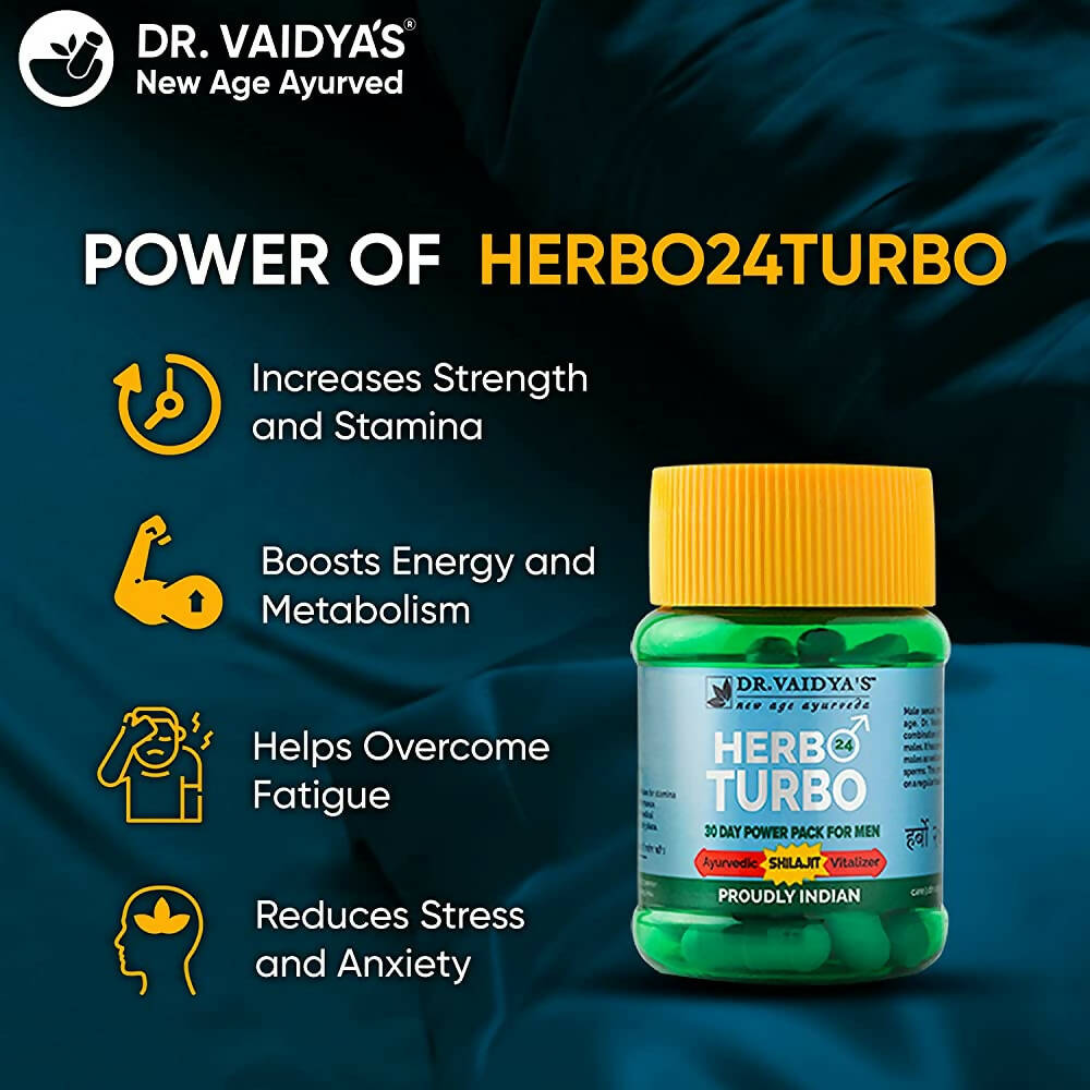 Dr. Vaidya's Herbo 24 Turbo Capsules For Men