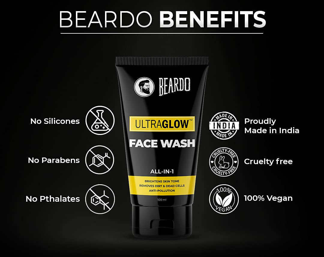 Beardo Ultraglow Face Wash & De-Tan Peel Off Mask Combo