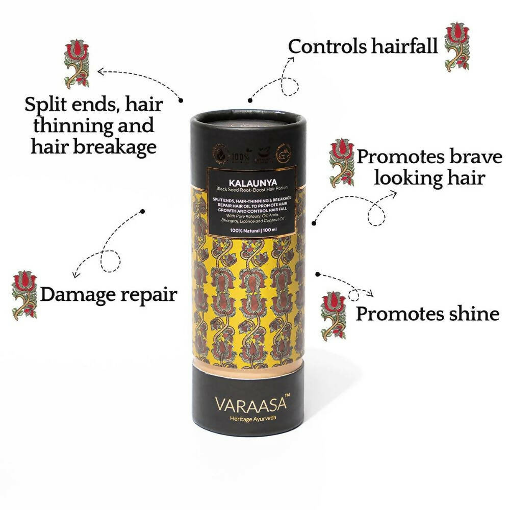 Varaasa Kalaunya Black-Seed Root-Boost Hair Potion Oil