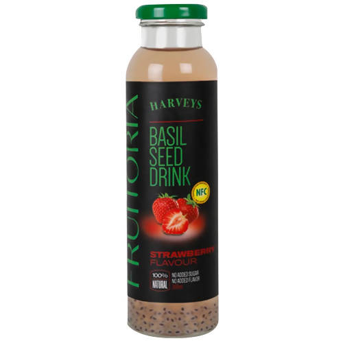 Harveys Fruitoria Basil Seed Drink-Strawberry Flavor - BUDNE