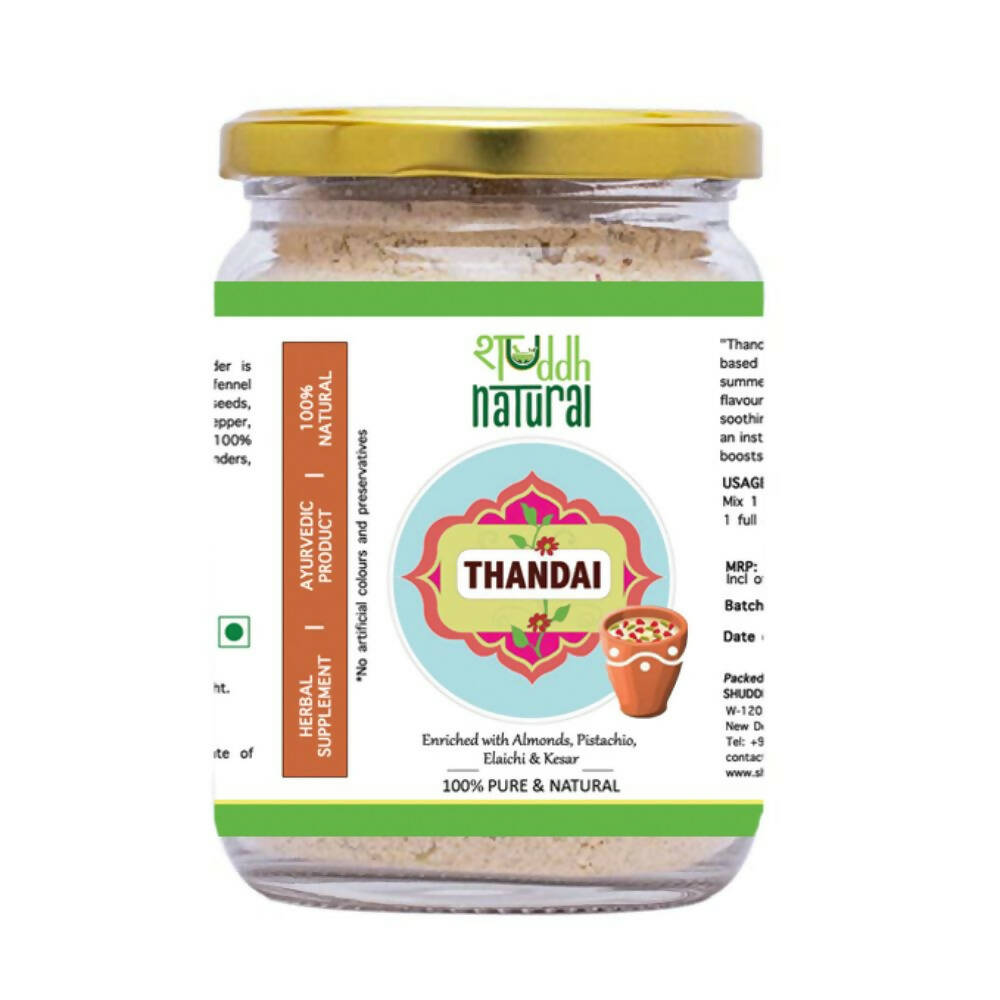 Shuddh Natural Instant Ayurvedic Thandai Powder - Nuts and Seeds Superfoods - BUDNE