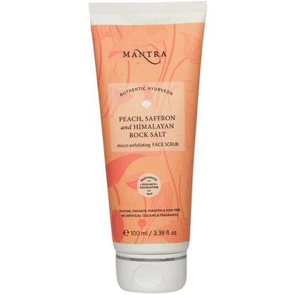 Mantra Herbal Peach, Saffron and Himalayan Rock Salt Micro Exfoliating Face Scrub