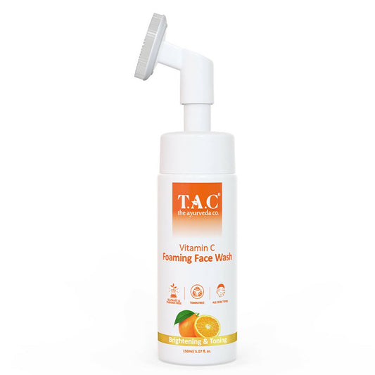 TAC - The Ayurveda Co. Vitamin C Foaming Face Wash for Face Brightening, Clean & Glowing Skin for Women & Men - usa canada australia