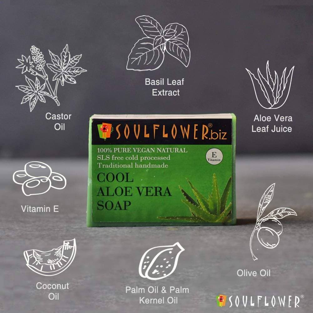 Soulflower Cool Aloe Vera Handmade Soap