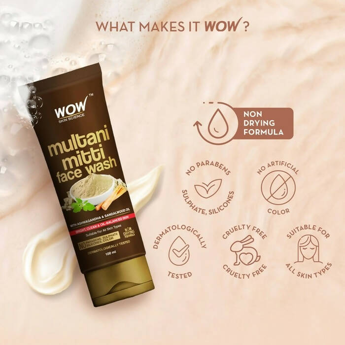 Wow Skin Science Purifying Multani Mitti Face Wash