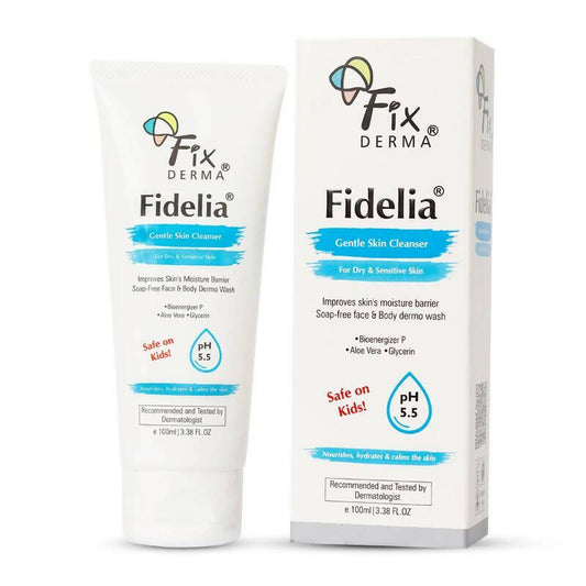 Fixderma Fidelia Gentle Skin Cleanser For Dry & Sensitive Skin - BUDNEN
