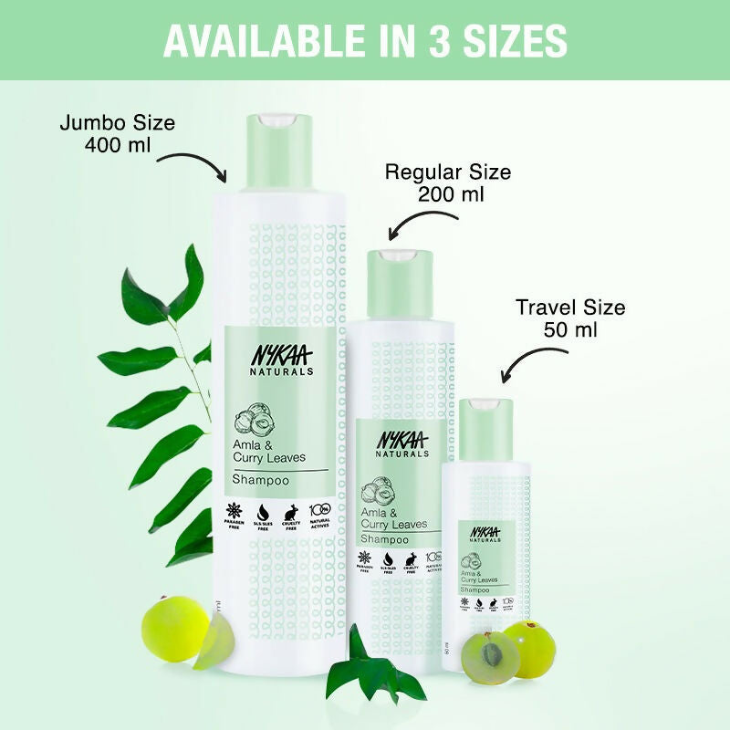 Nykaa Naturals Longer & Thicker Hair - Free Shampoo With Amla, Curry Leaves & Coconut Oil
