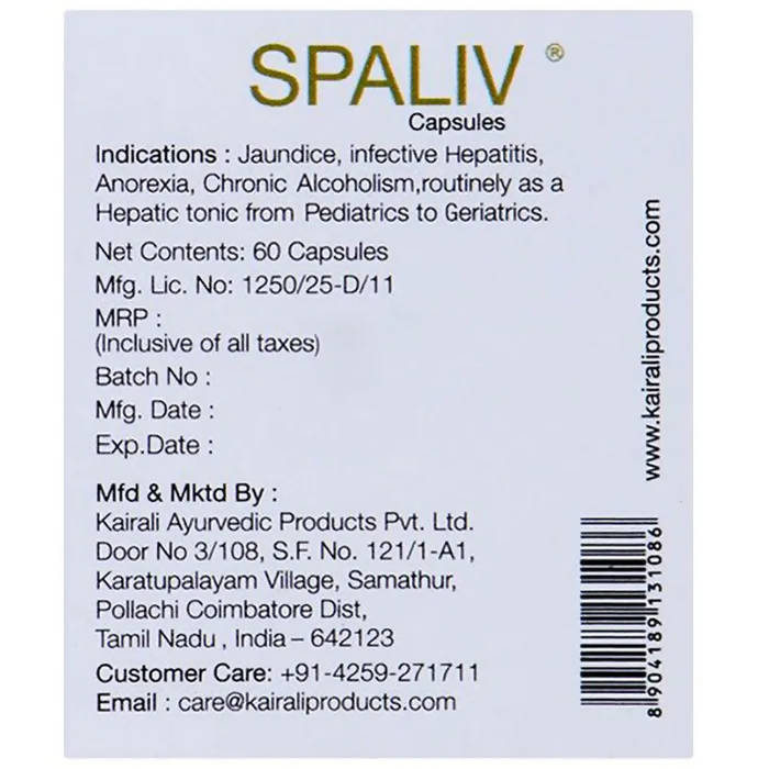 Kairali Ayurvedic Spaliv Capsules