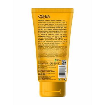 Oshea Herbals UV Shield Sun Block Formula SPF 50 PA+++