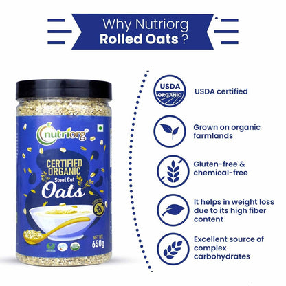 Nutriorg Certified Organic Steelcut Oats