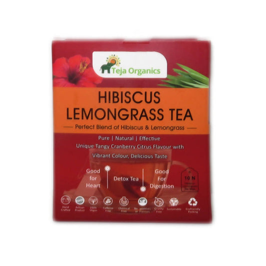 Teja Organics Hibiscus & Lemongrass Tea Bags - 80GM