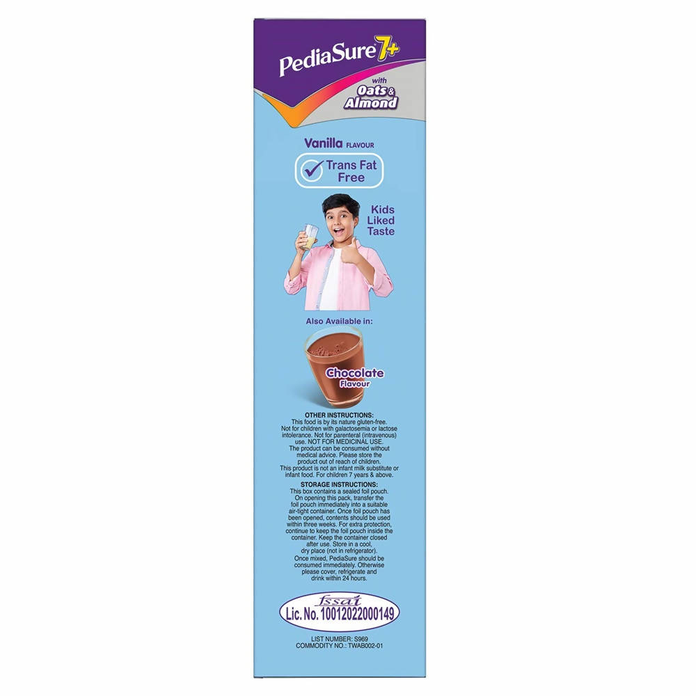 Pediasure 7 Plus Oats & Almond Nutrition Drink Powder Vanilla Flavour