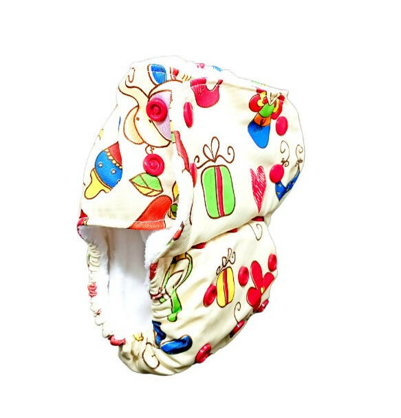 Kindermum Nano Aio Cloth Diaper With 2 Organic Cotton Inserts- Baby Doodle For Kids