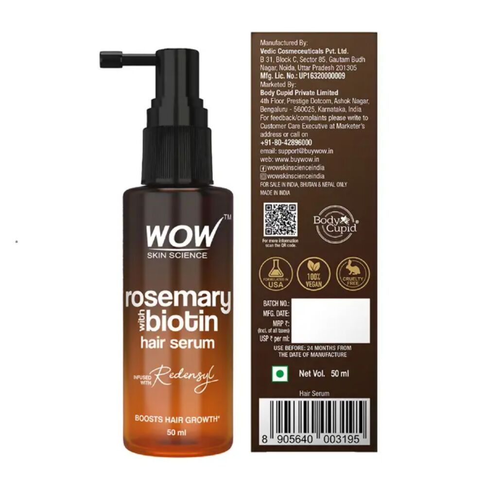 Wow Life Science Rosemary With Biotin Hair Serum