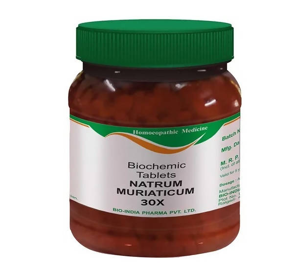 Bio India Homeopathy Natrum Muriaticum Biochemic Tablets