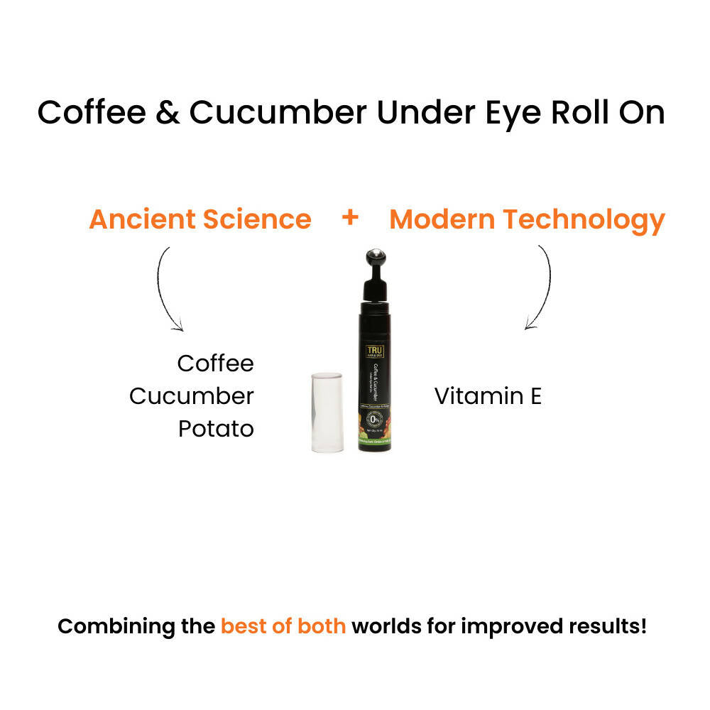 Tru Hair & Skin Coffee & Cucumber Under-Eye Roll On