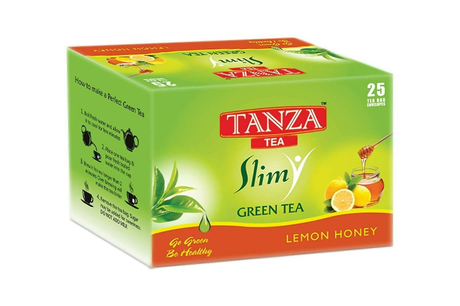 Tanza Tea Slim Green Tea Bags Lemon Honey -  buy in usa 