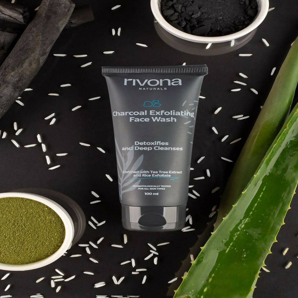 Rivona Naturals Charcoal Exfoliating Face Wash