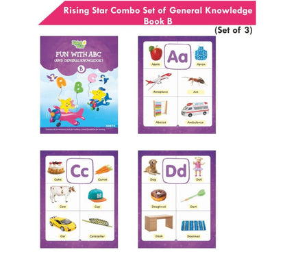 Rising Star General Knowledge & Conversation Book B| Set of 3| Picture Talk, EVS Book, Good Habit, National Festival & Symbols| Ages 3-7 Years