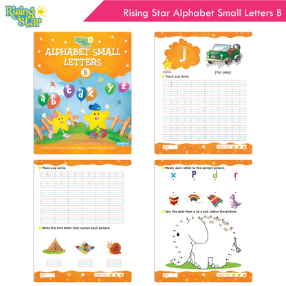 Rising Star Fun Learning Junior KG Books Set of 6 Ages 4-5 Years| Alphabet, Cursive Writing, Number, Colouring, Pattern Writing, Rhymes & Stories