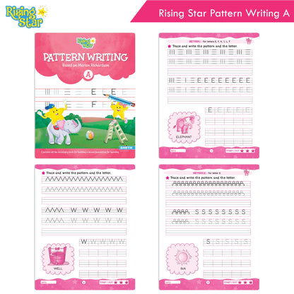 Rising Star Fun Learning Nursery Books Set of 6| Ages 4-5 Years| Alphabet, Cursive & Pattern Writing, Numbers, Colouring, Rhymes & Stories Book