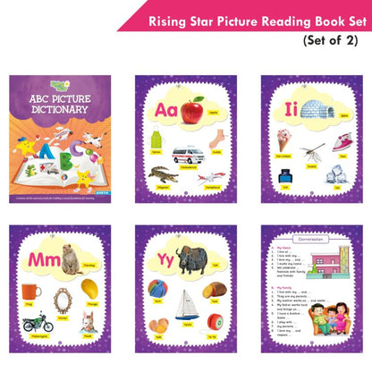 Rising Star Fun with Picture Reading Books Set (Set of 2)| General Knowledge| ABC Picture Dictionary| Ages 3-6 Years