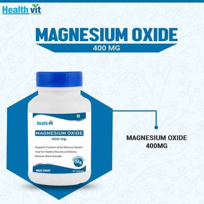 Healthvit Magnesium Oxide 400mg Capsules