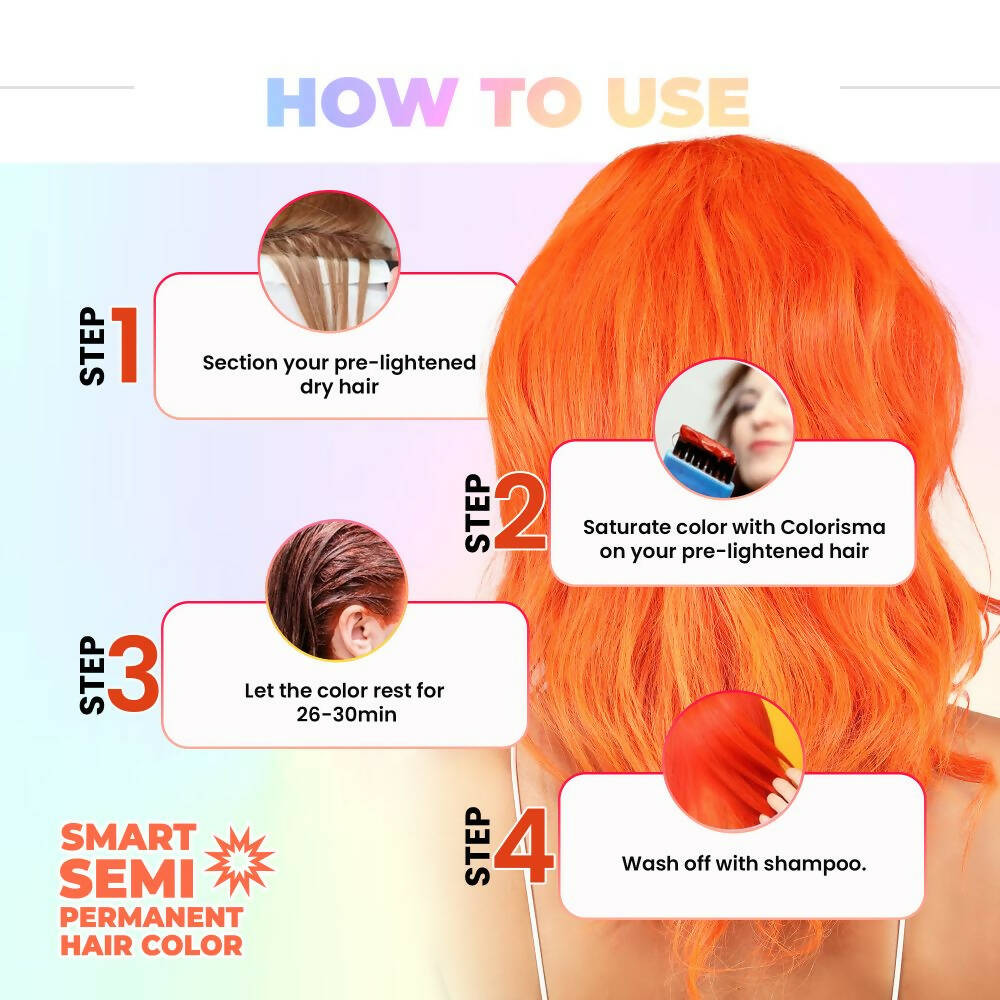 Anveya Semi Permanent Hair Color - Valencian Orange